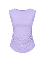 Double layer Snatched Sleeveless Basic