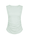 Double layer Snatched Sleeveless Basic