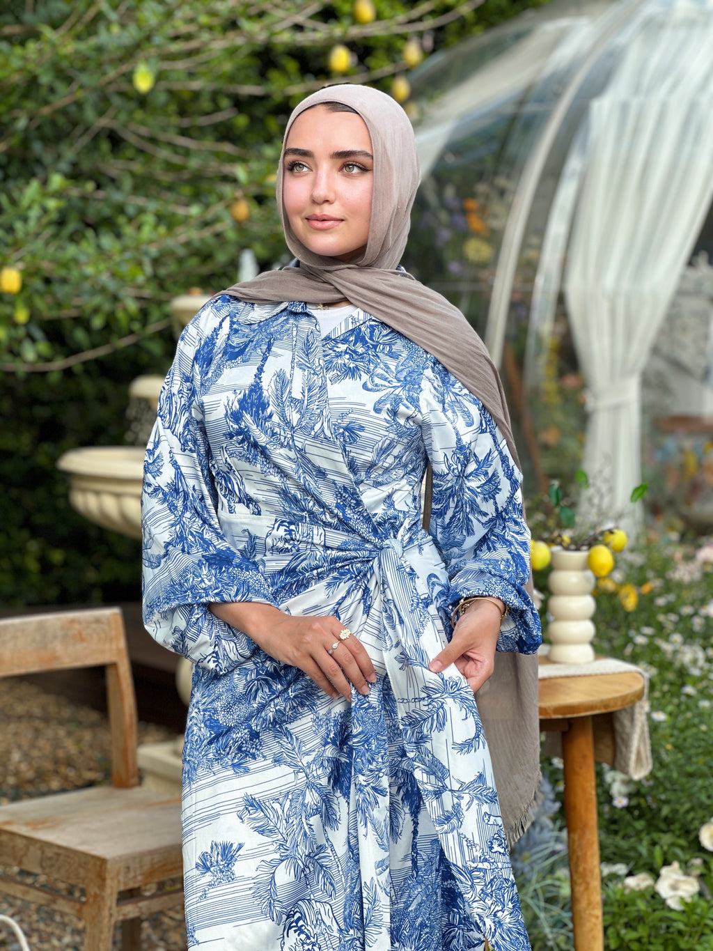 Toile De Jouy Silky Dress