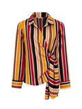 Wrap it Cotton Stripes Blouse