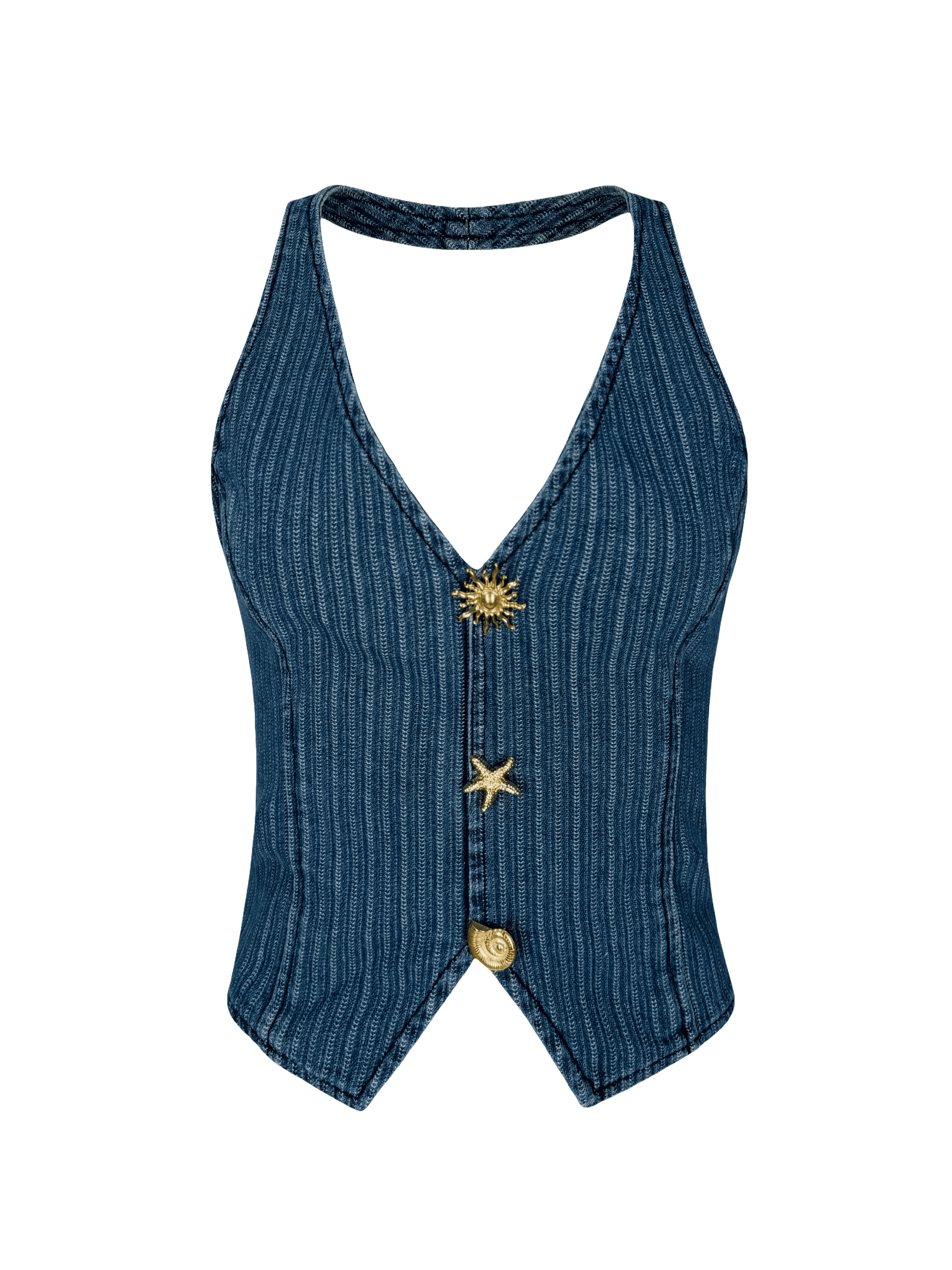 Denim Star Vest