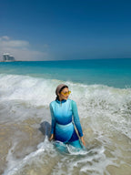 All For The Surf Aqua Skies Top
