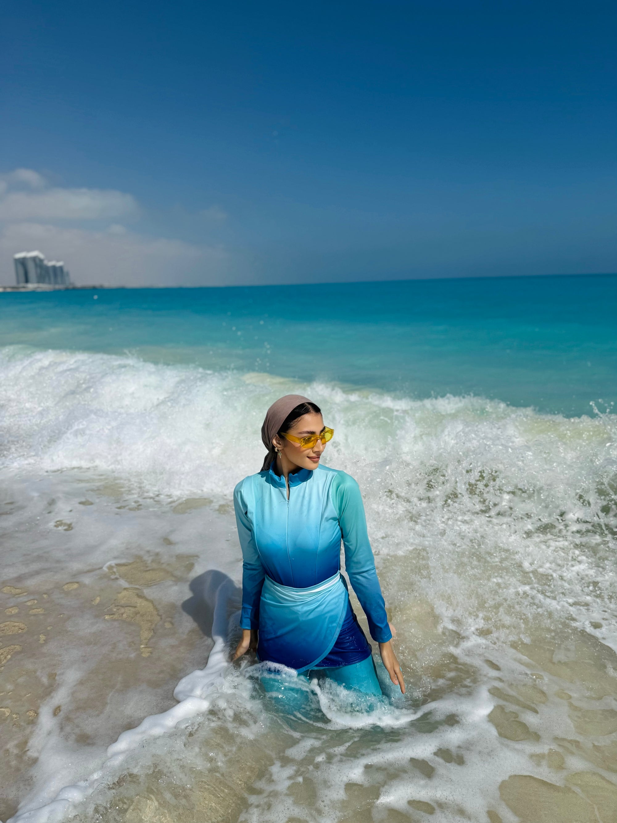 All For The Surf Aqua Skies Top