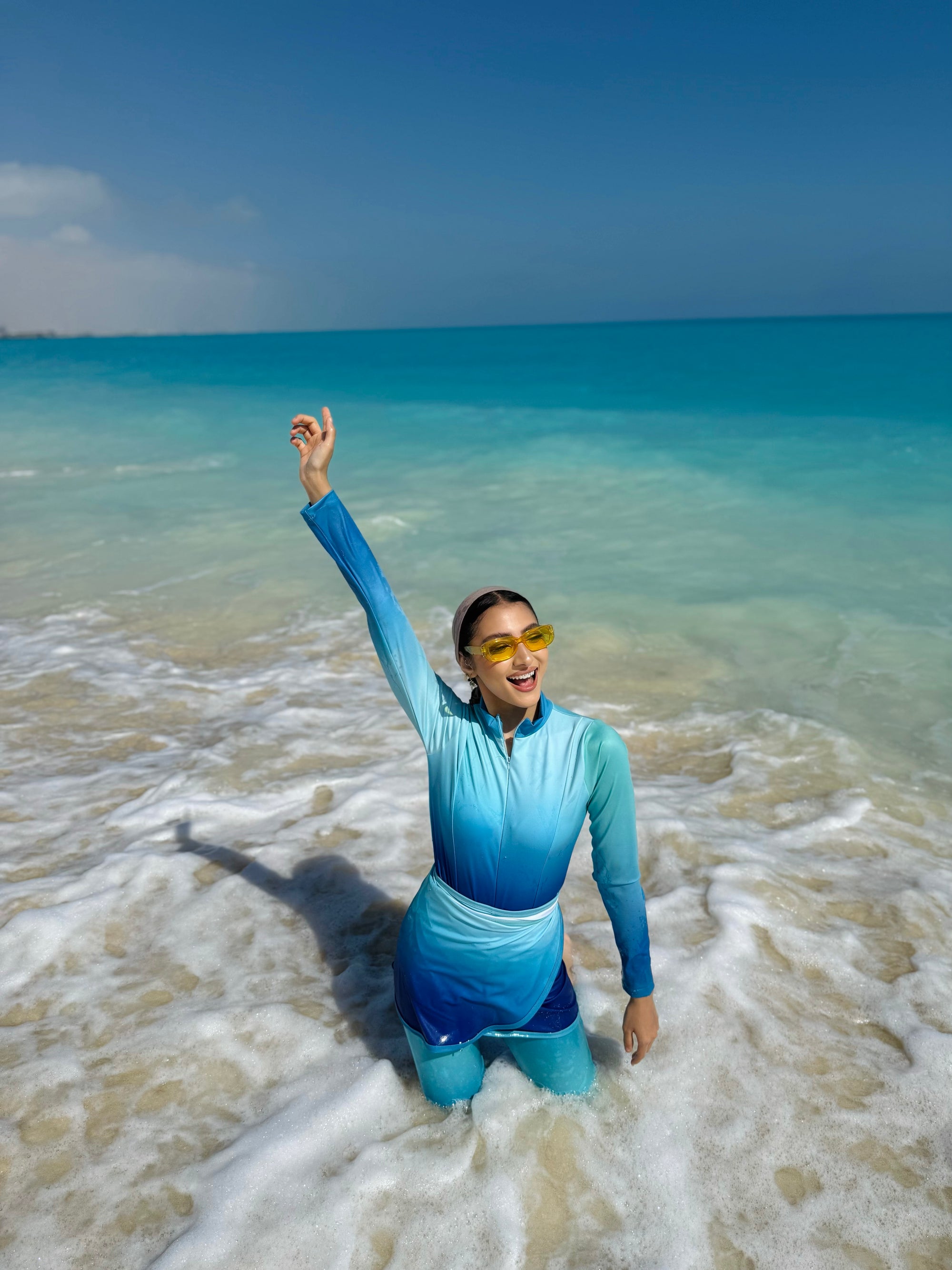 All For The Surf Aqua Skies Top