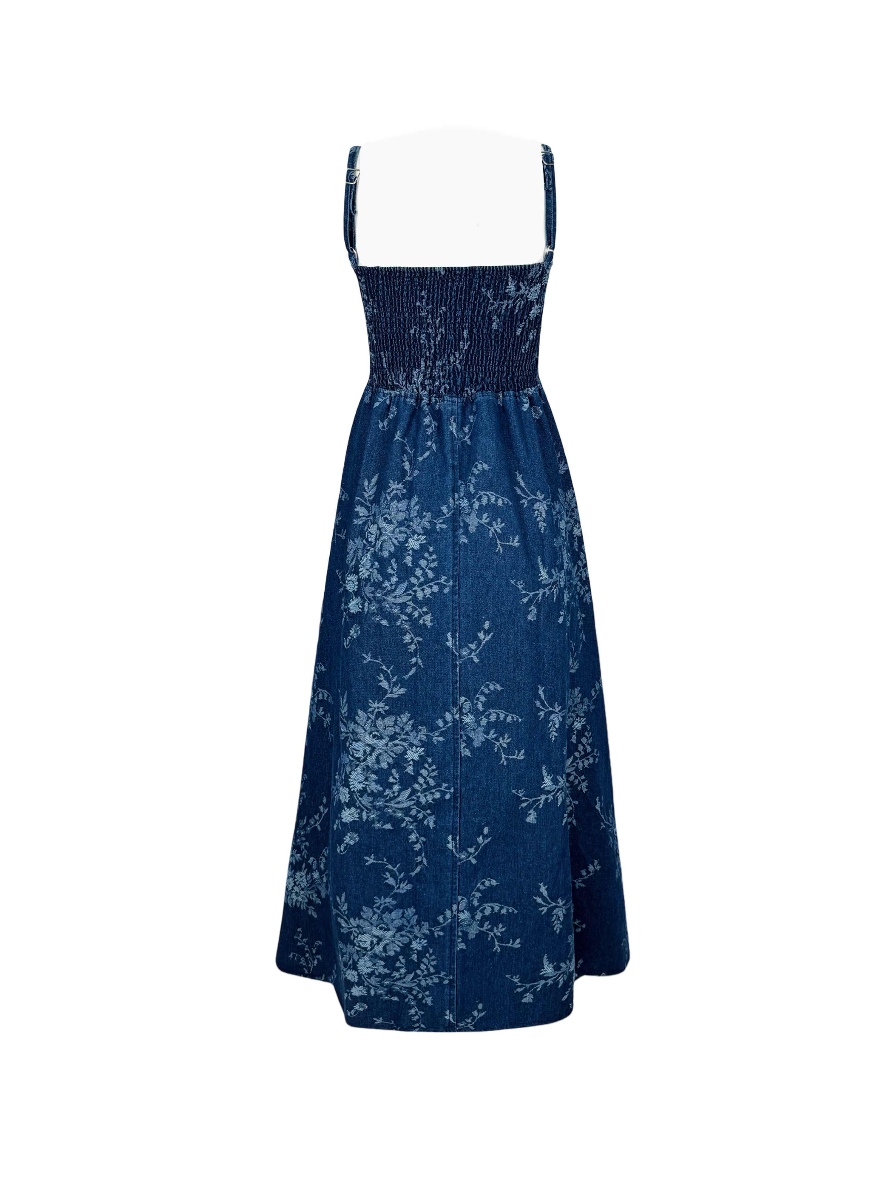 The Floral Denim Dress