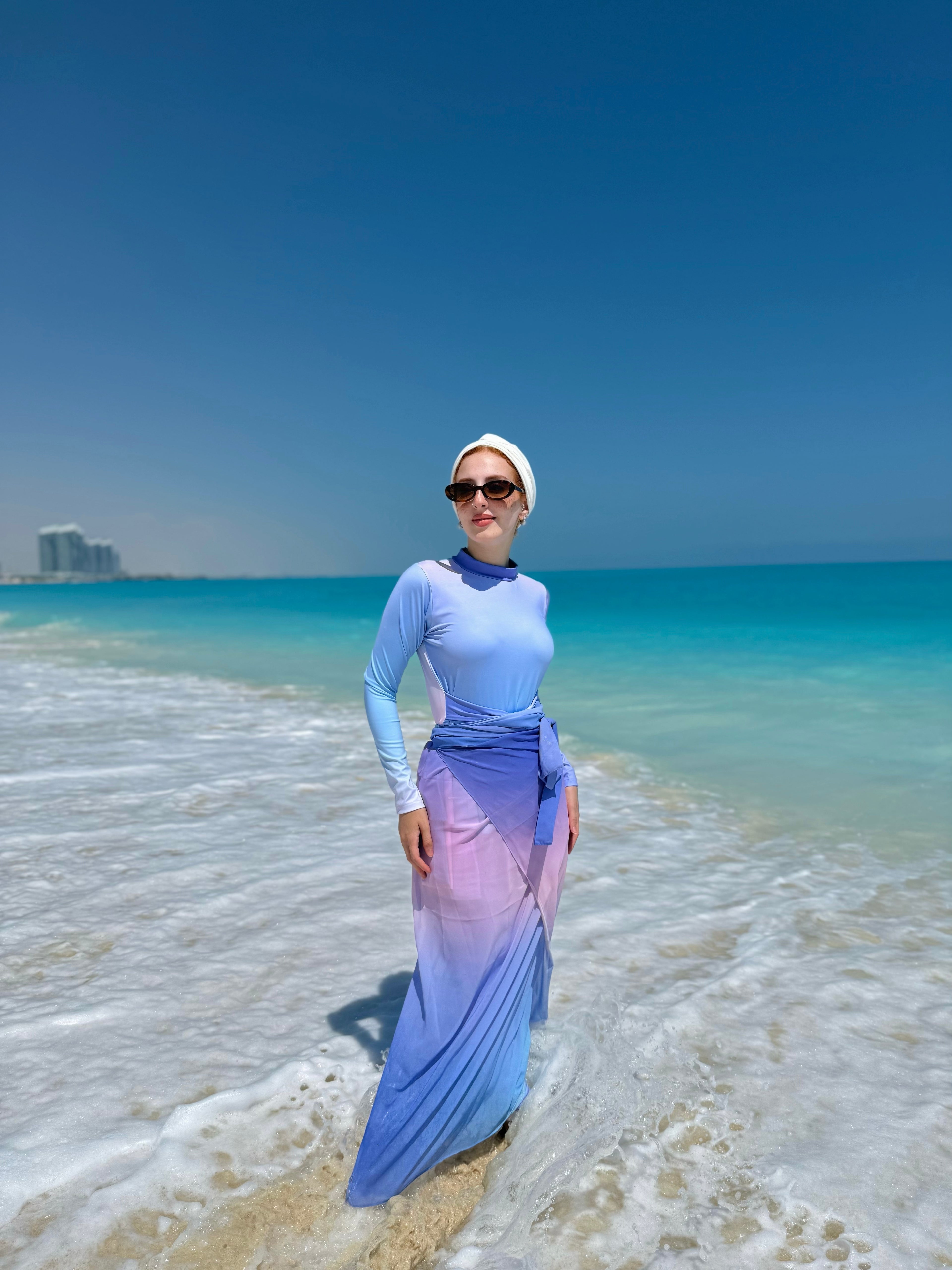 Pink Dawn Ruffled Cover up