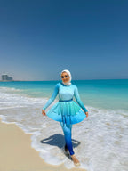 Aqua Skies Ruffled Swimsuit