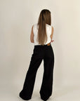 New Basic Wide Pants Pure Black