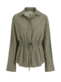 Linen Stripes Snatched Set Top