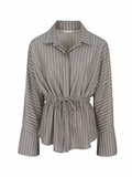 Linen Stripes Snatched Set Top