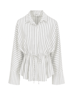 Linen Stripes Snatched Set Top