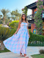 Fiore Silky Love Gingham Dress Pastel