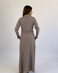 Wrap Drapes Linen Dress Mocha