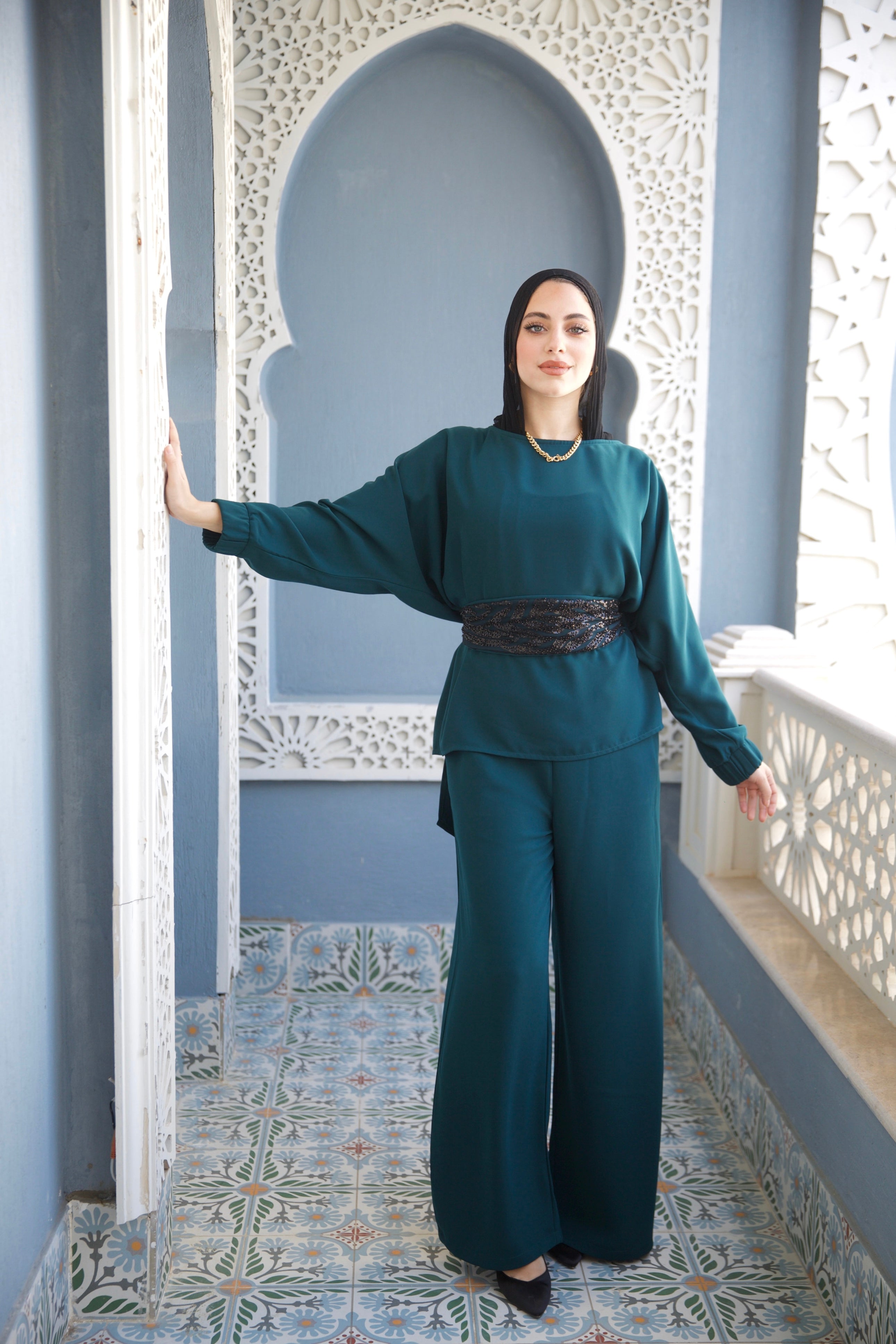 Glam Set Top Emerald Glam