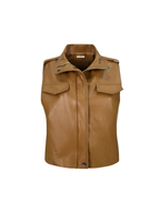 Leather Cropped Vest