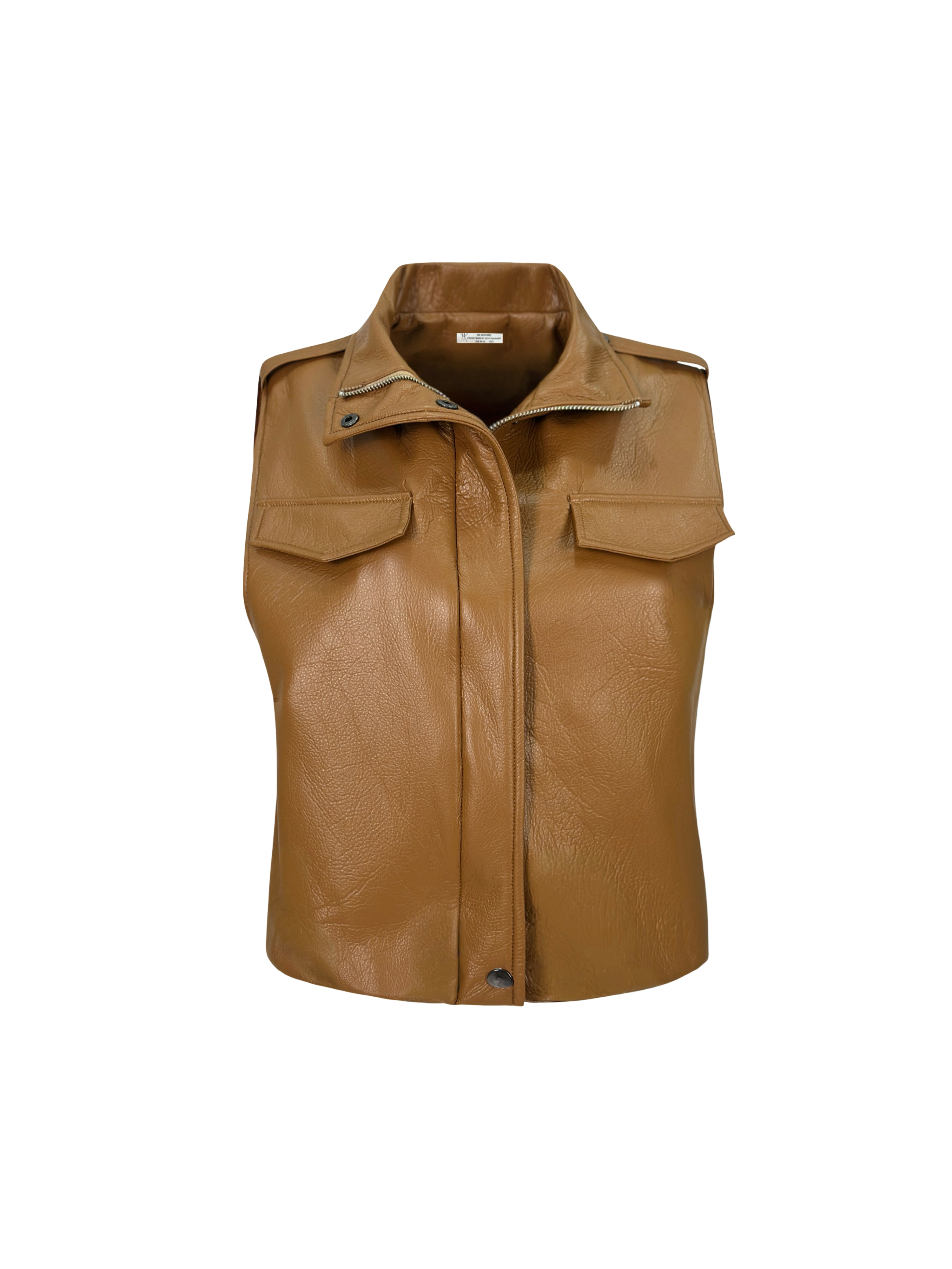 Leather Cropped Vest