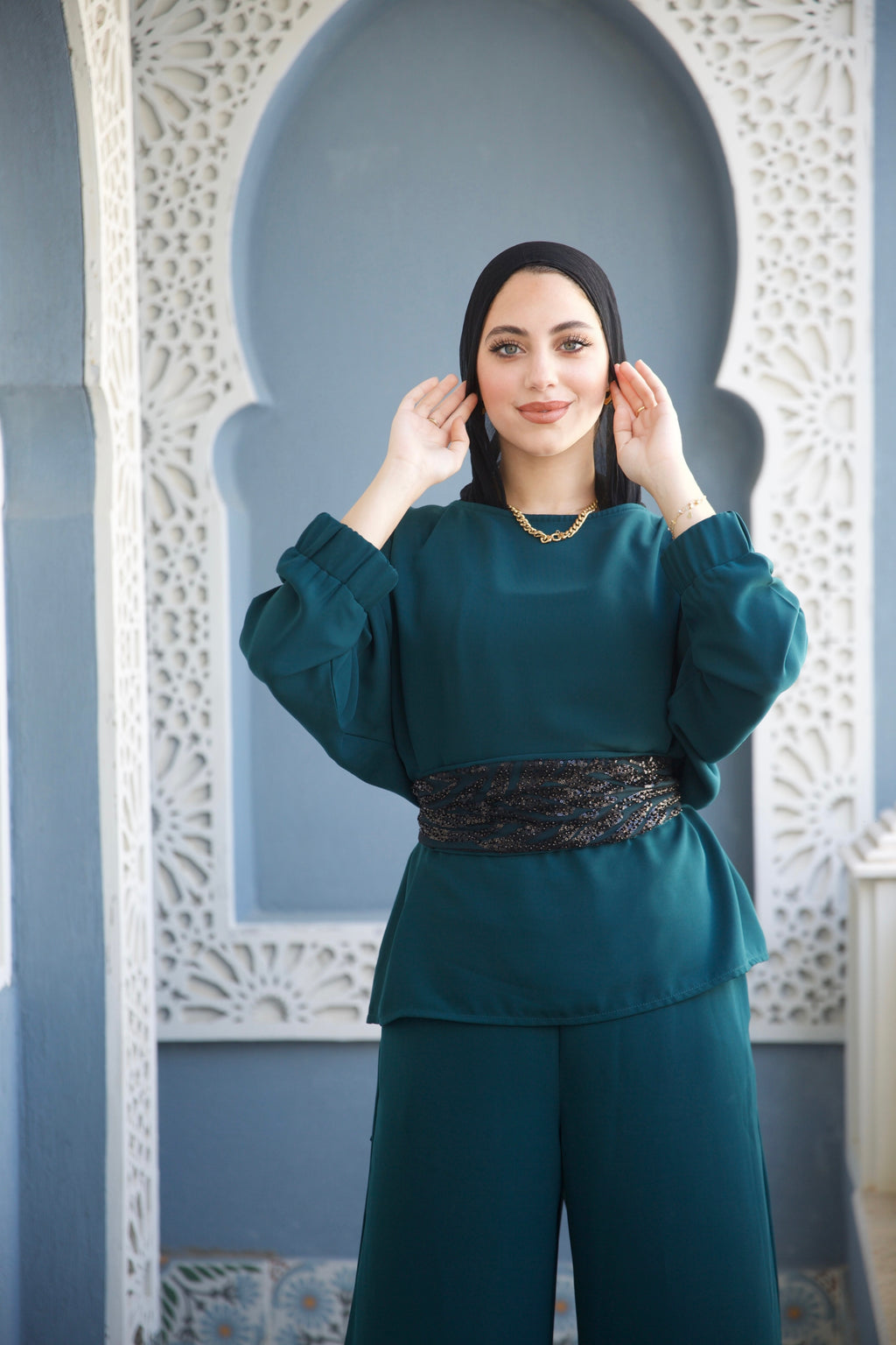 Glam Set Top Emerald Glam