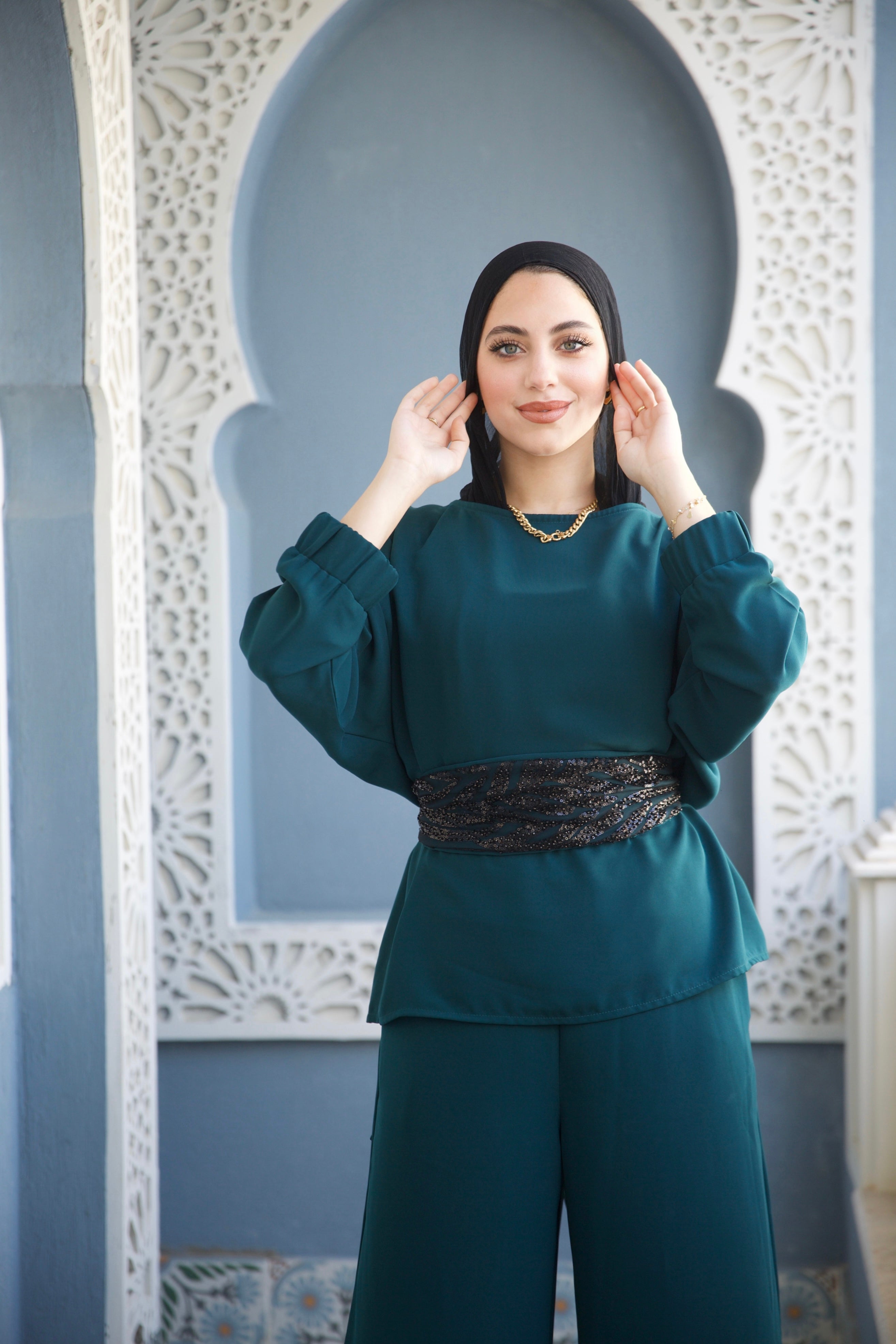 Glam Set Top Emerald Glam