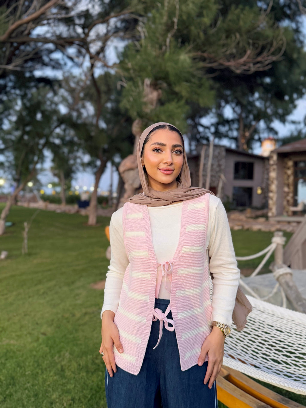 Stripped Ribbon Vest