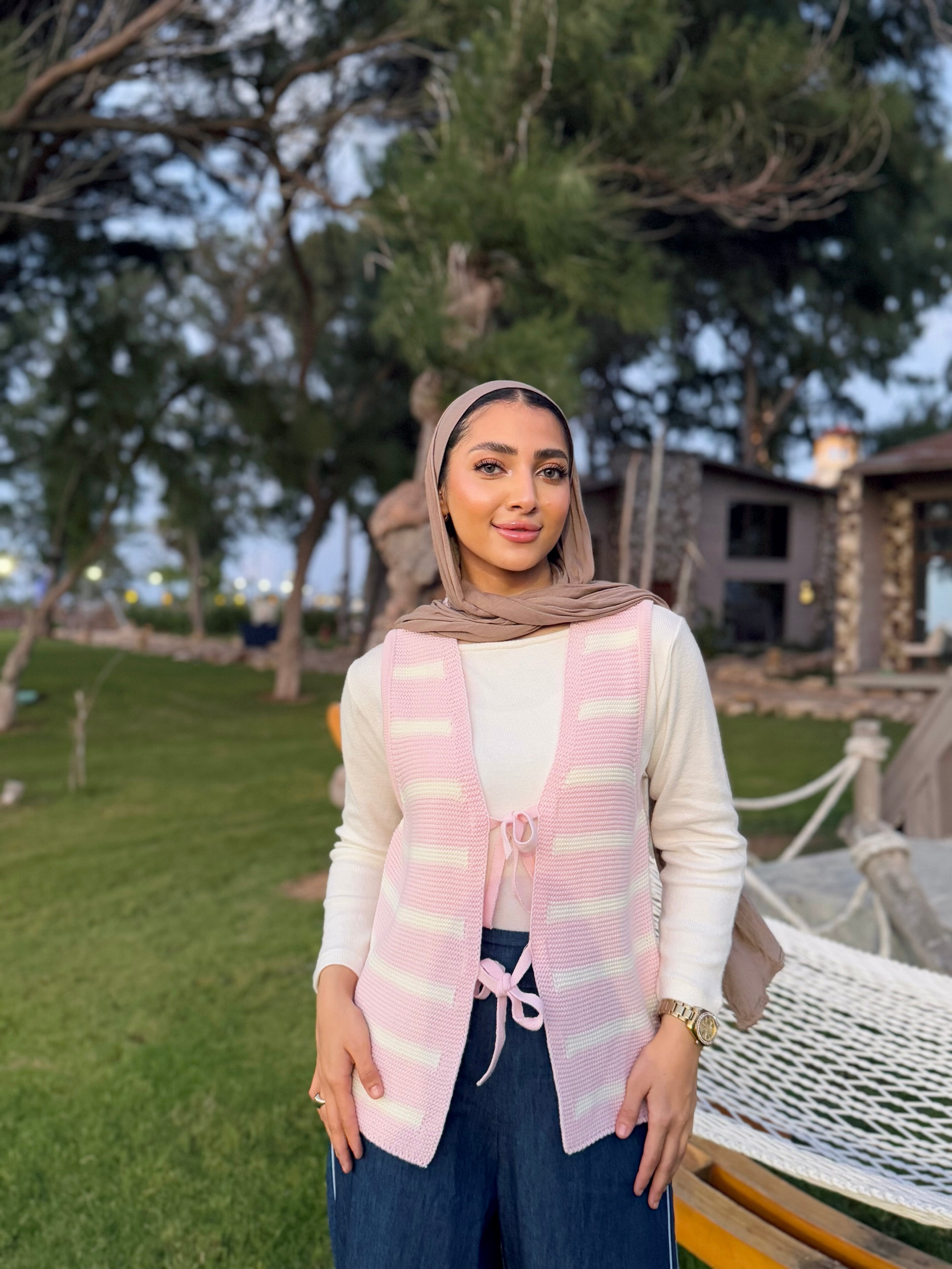 Stripped Ribbon Vest