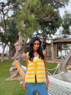 Stripped Ribbon Vest