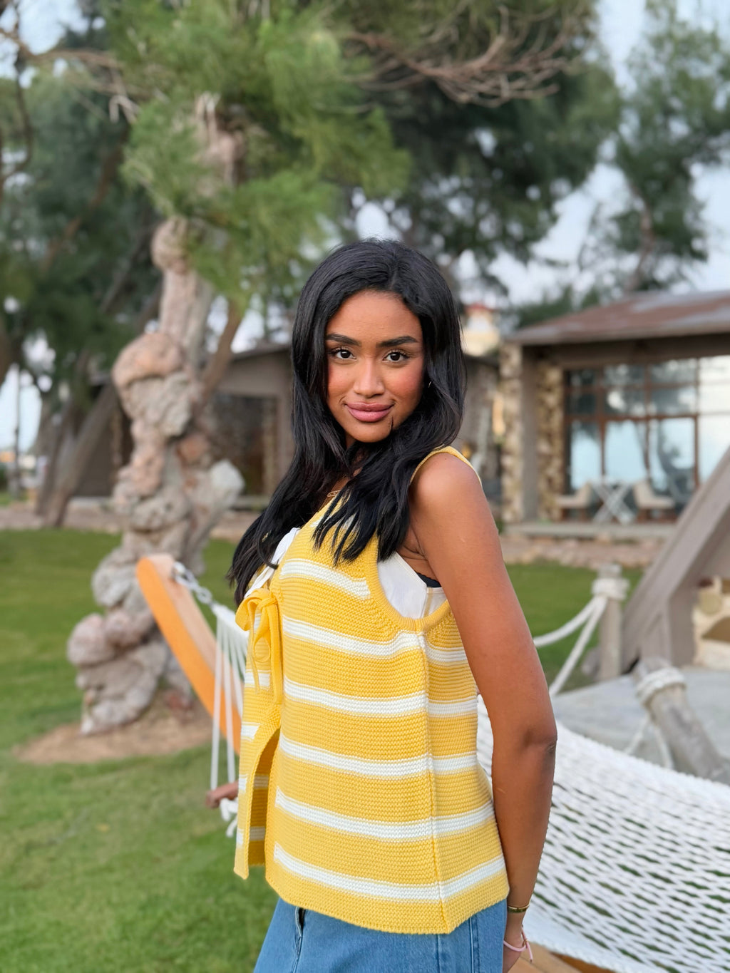 Stripped Ribbon Vest