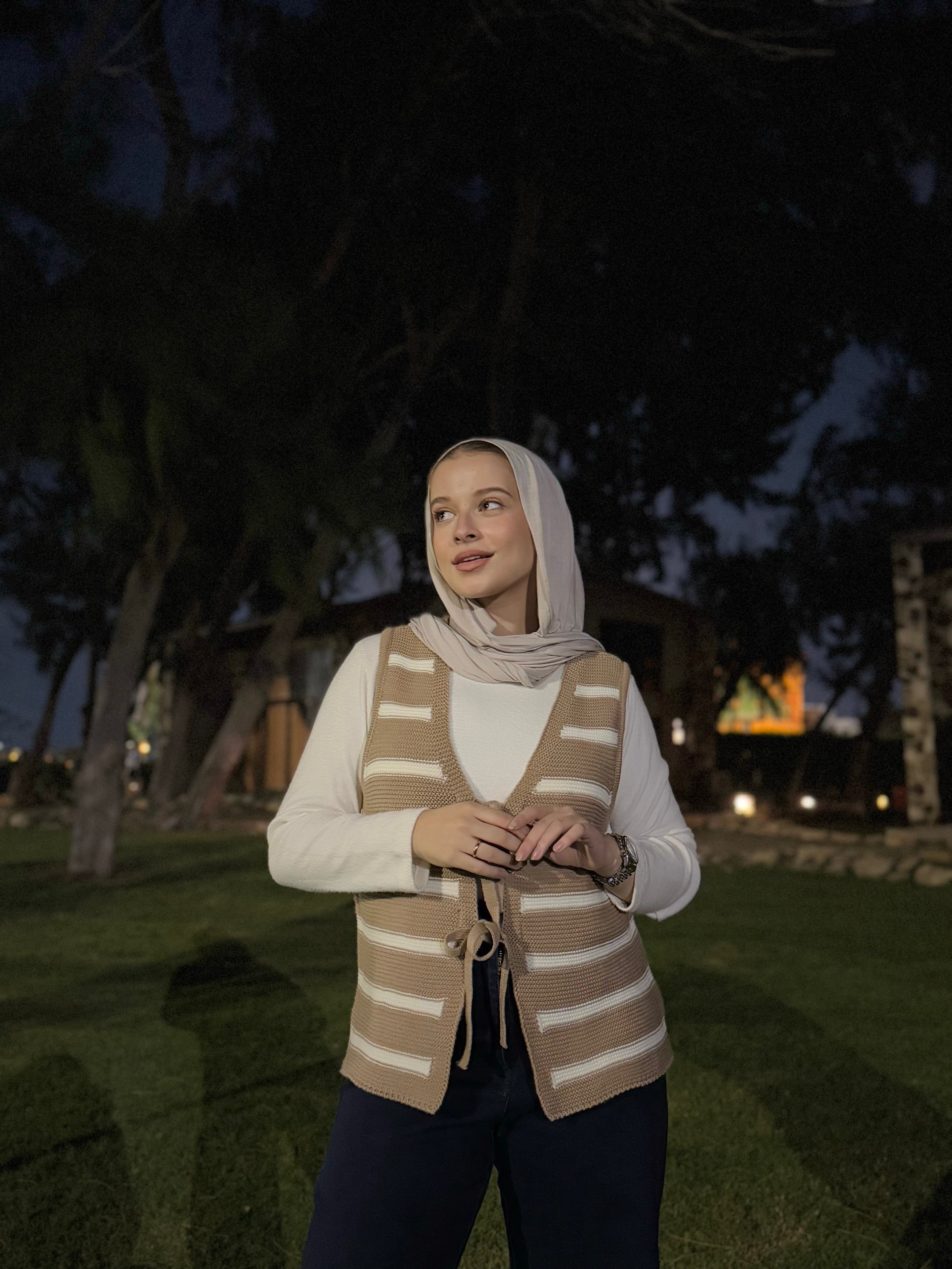 Stripped Ribbon Vest