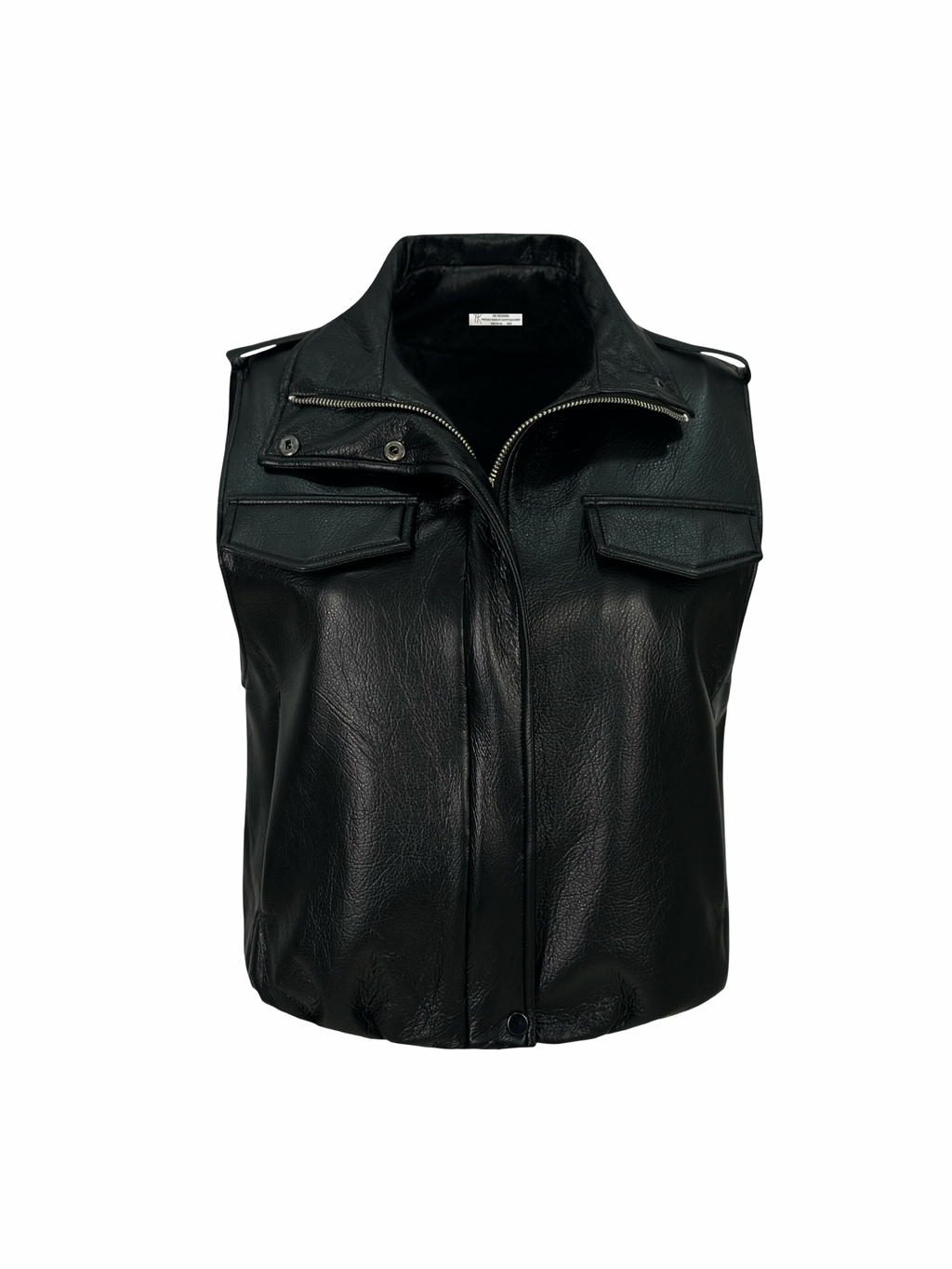 Leather Cropped Vest