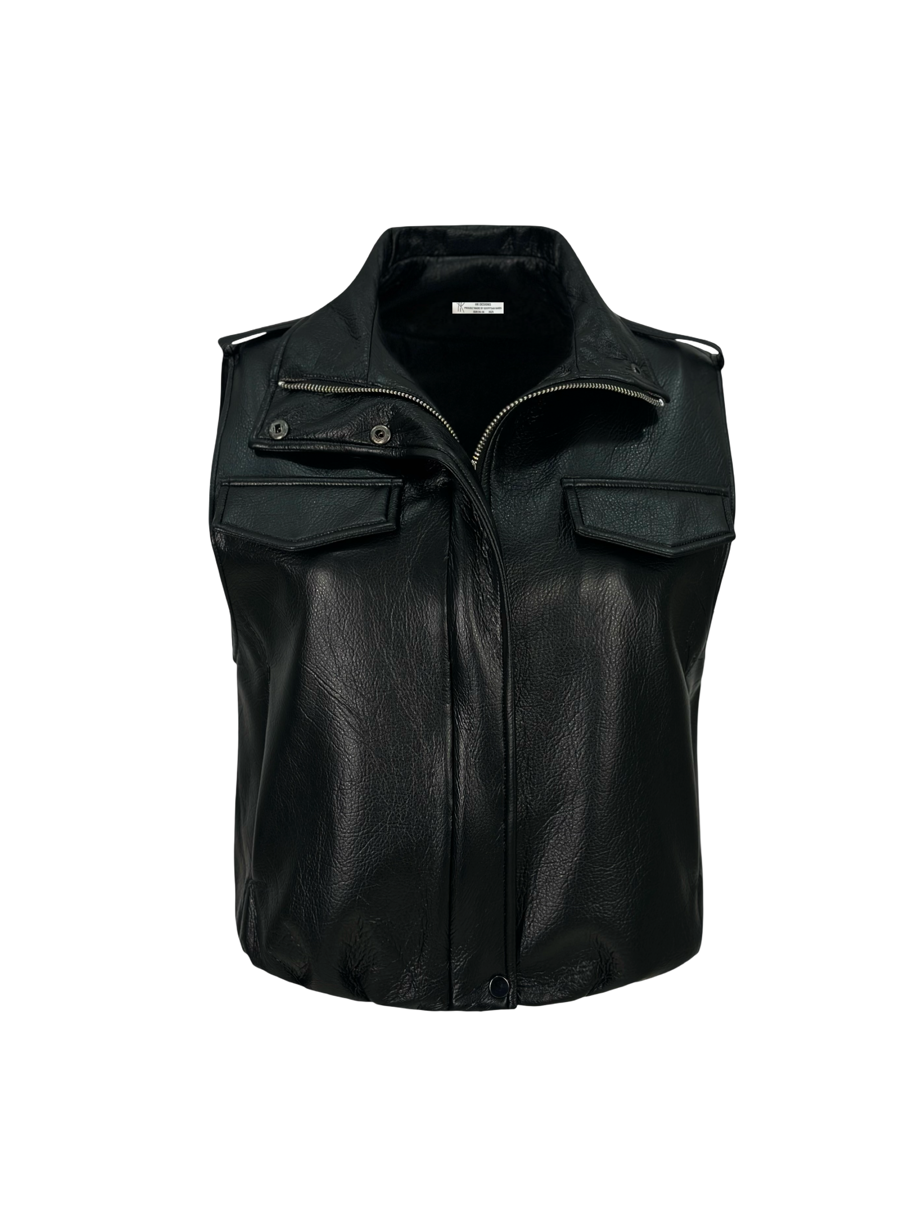 Leather Cropped Vest