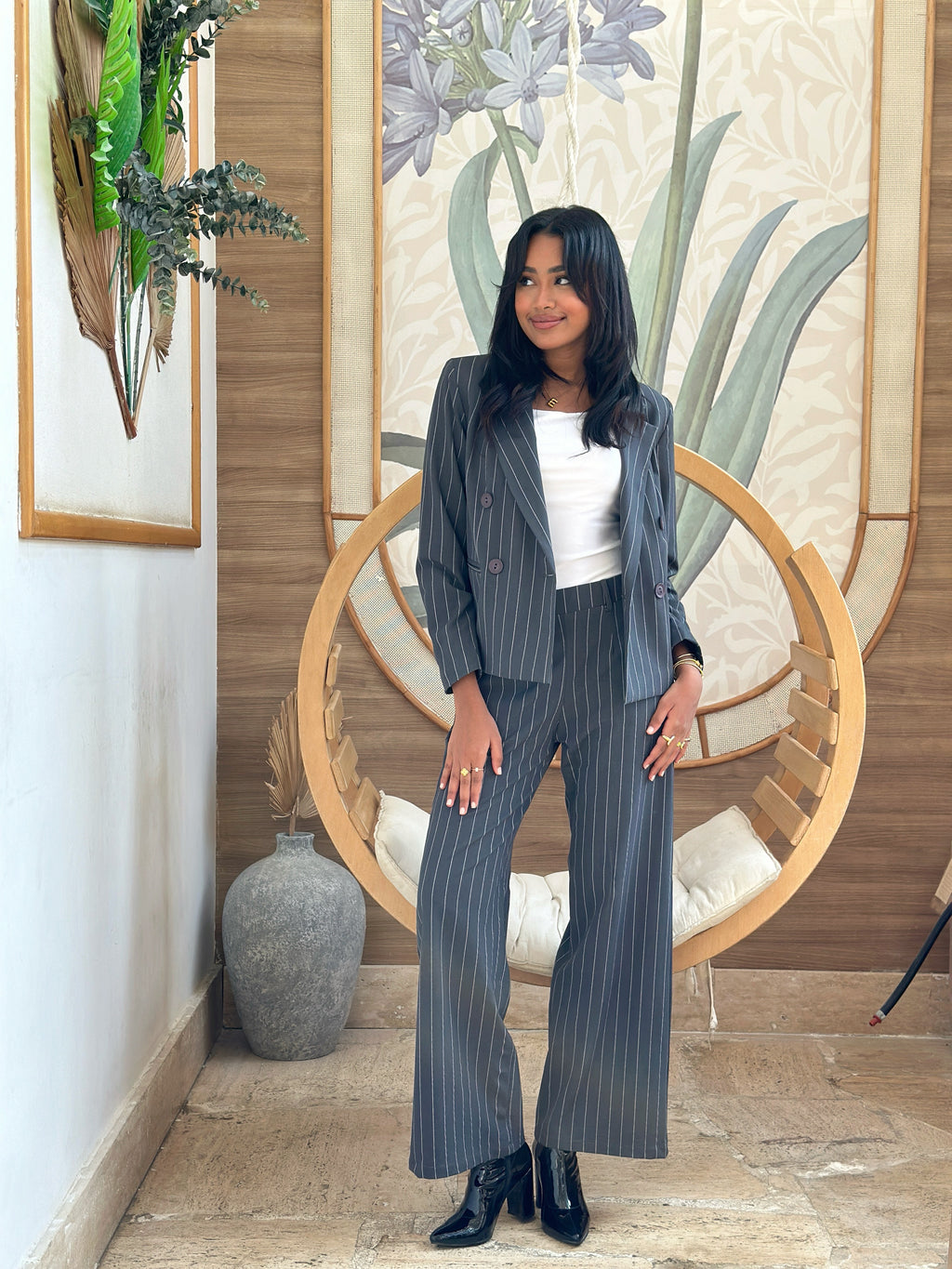 Strippy Suit Pants