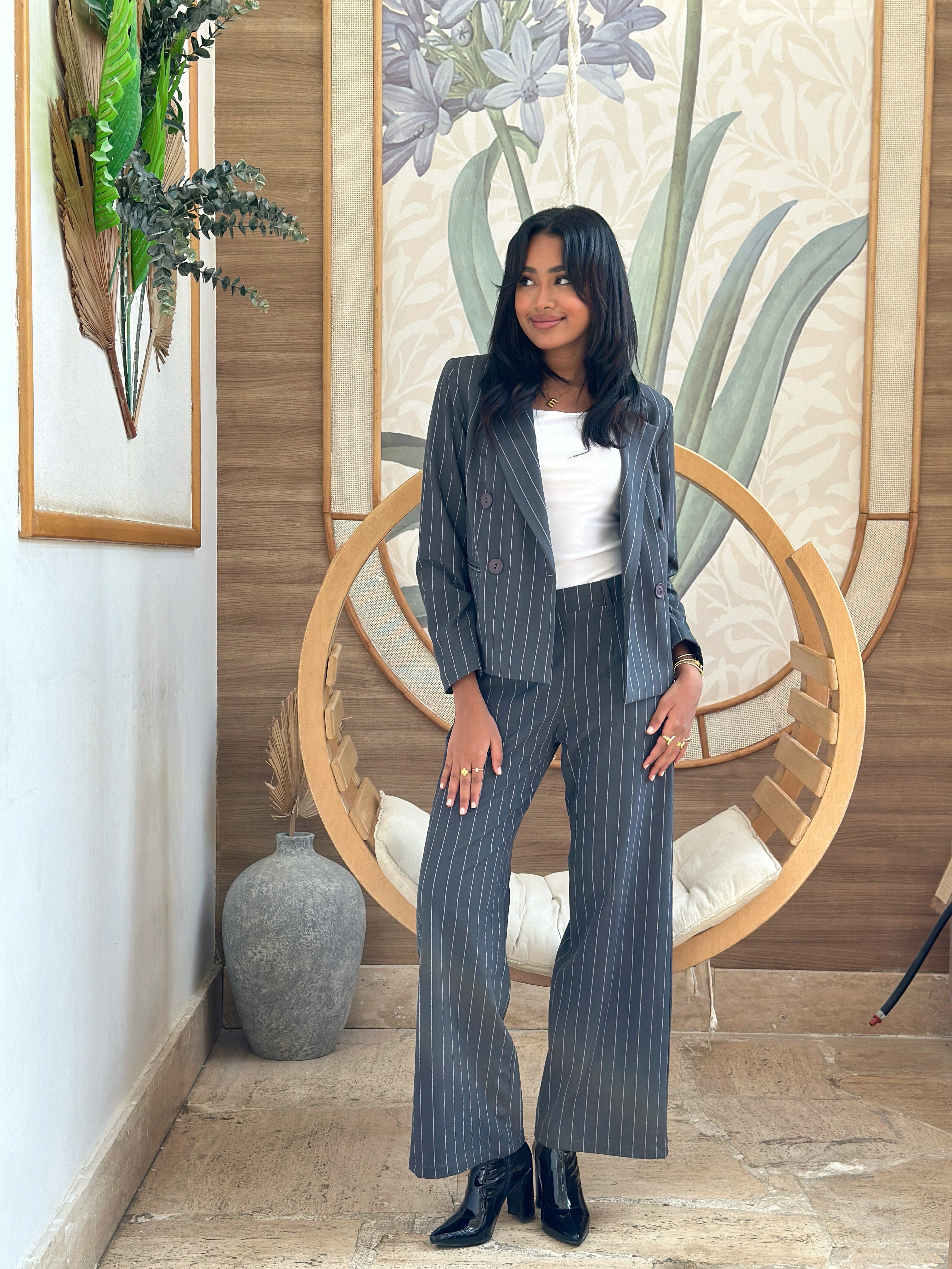 Strippy Suit Pants