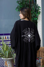 Eyes On World Kaftan Black