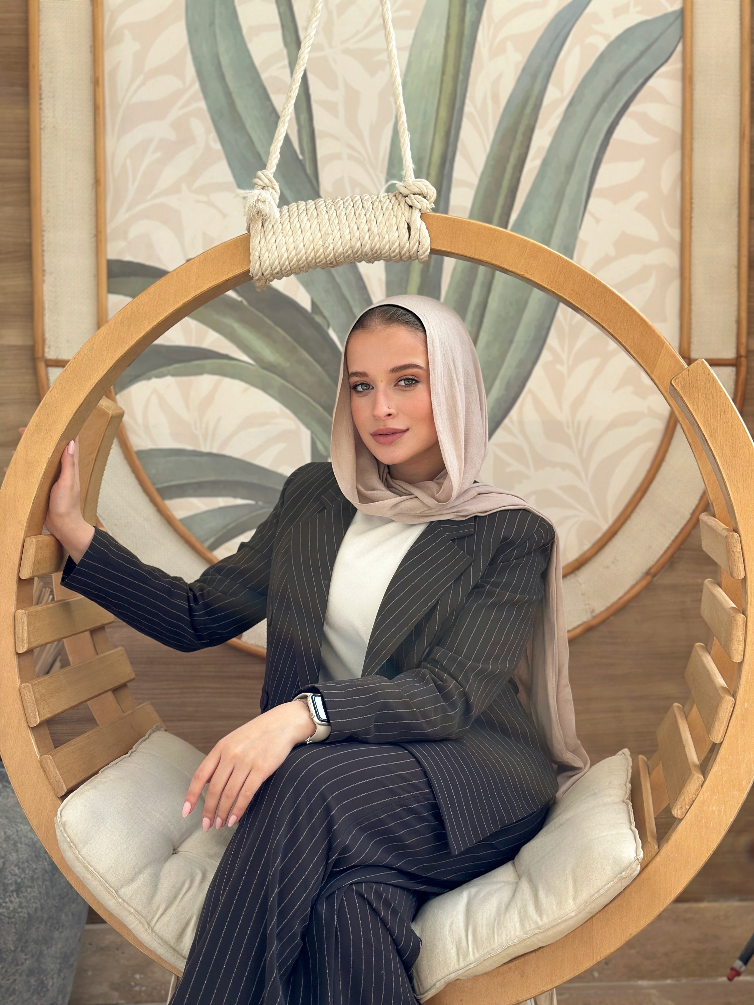 Strippy Suit Cropped Jacket