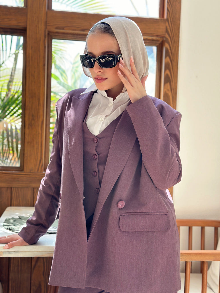 Casual Meeting Blazer Boysenberry