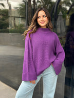 Warm Evening Sweater Purple