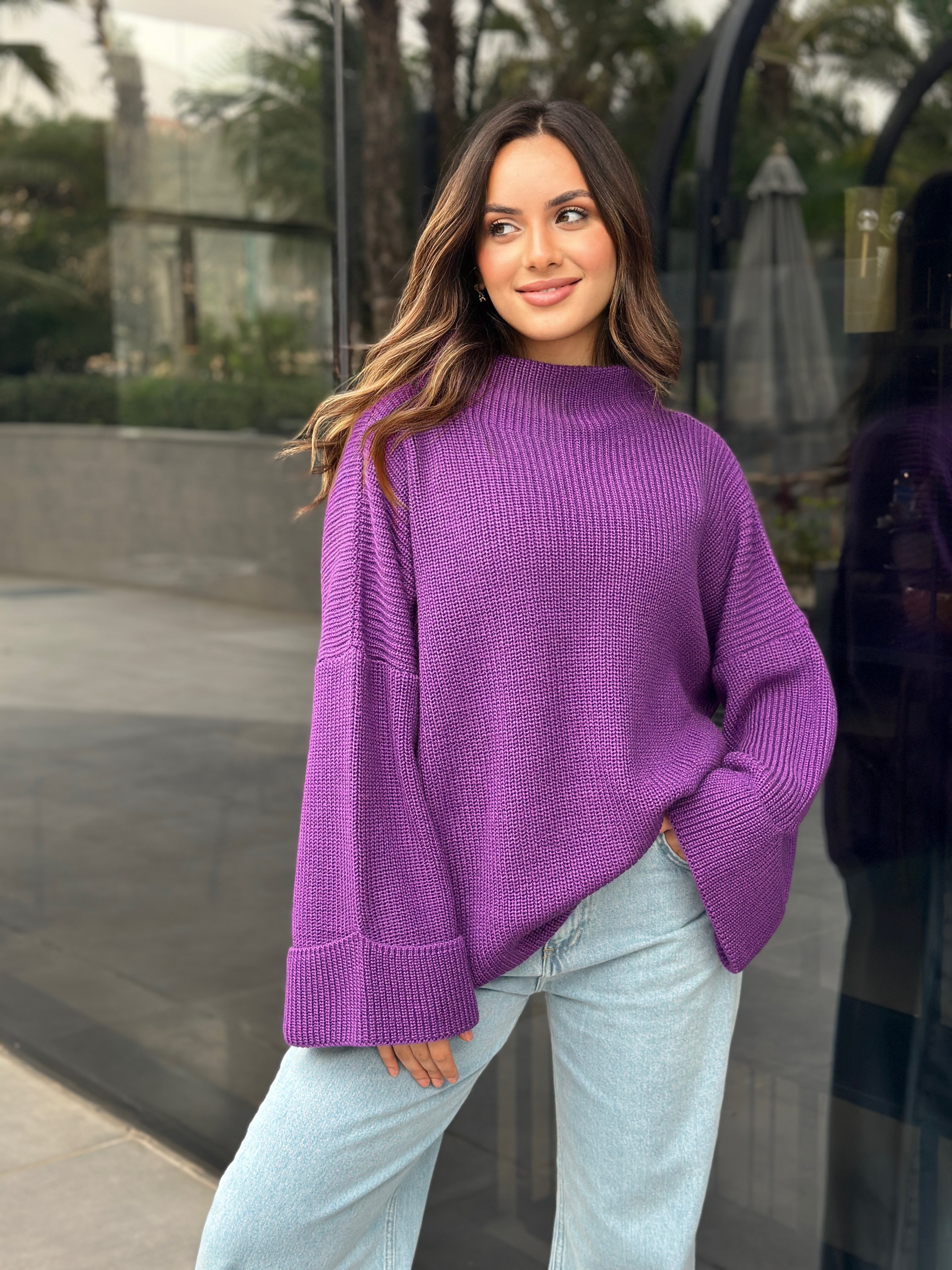 Warm Evening Sweater Purple