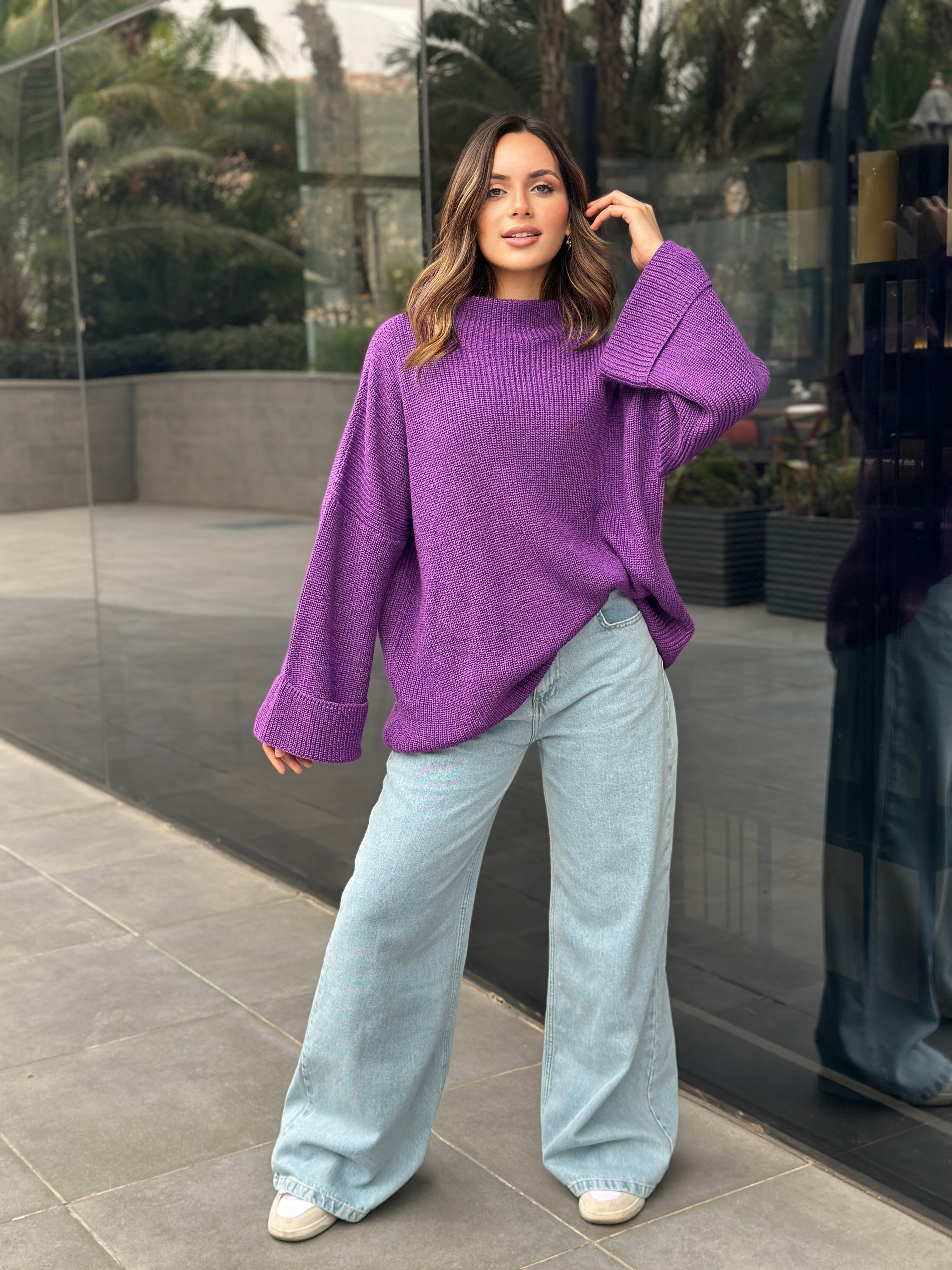 Warm Evening Sweater Purple