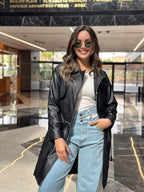 2 Way Leather Jacket Black