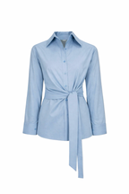 Wrap it Denim Set Shirt