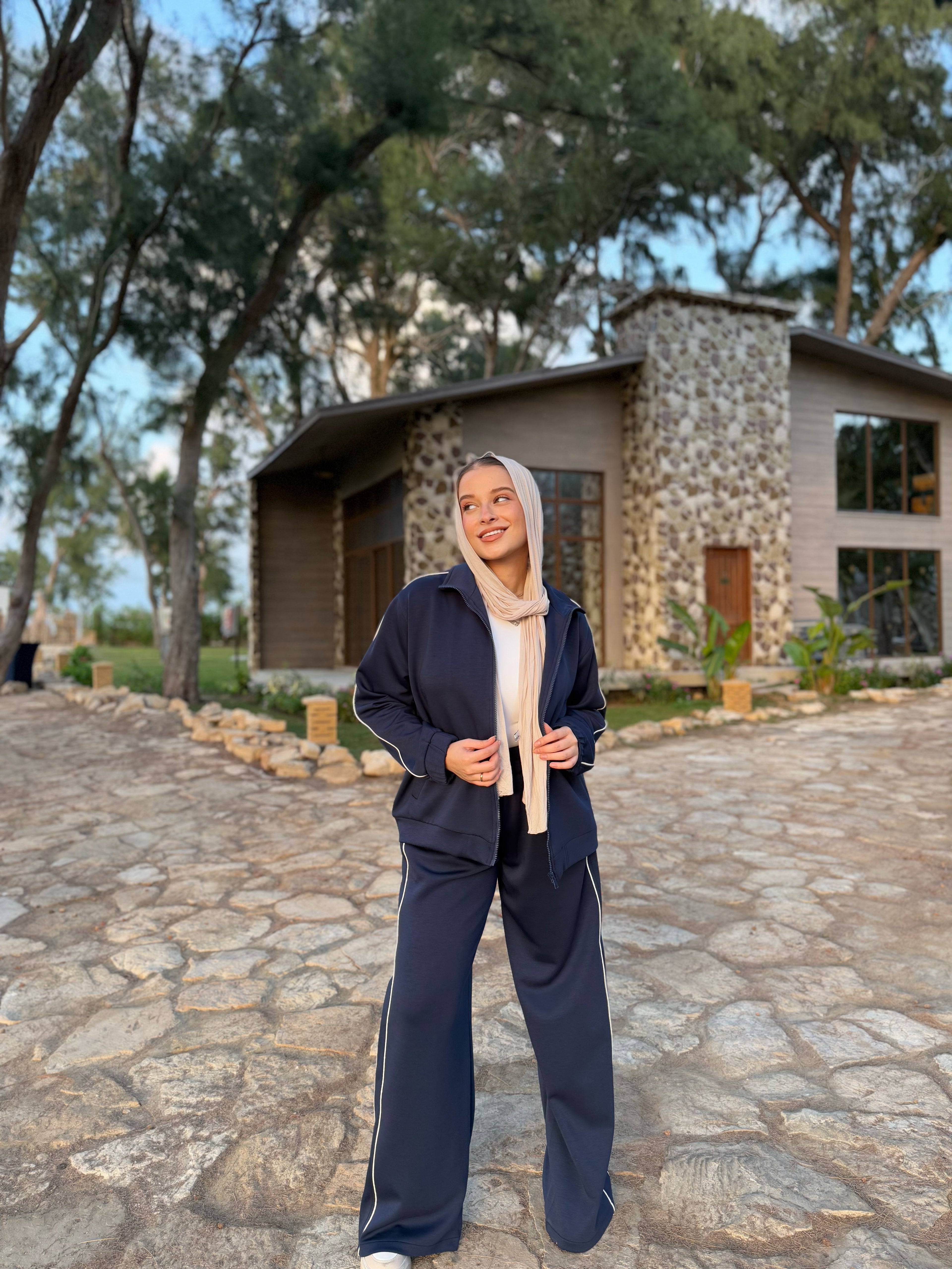 Double Trim Set Pants