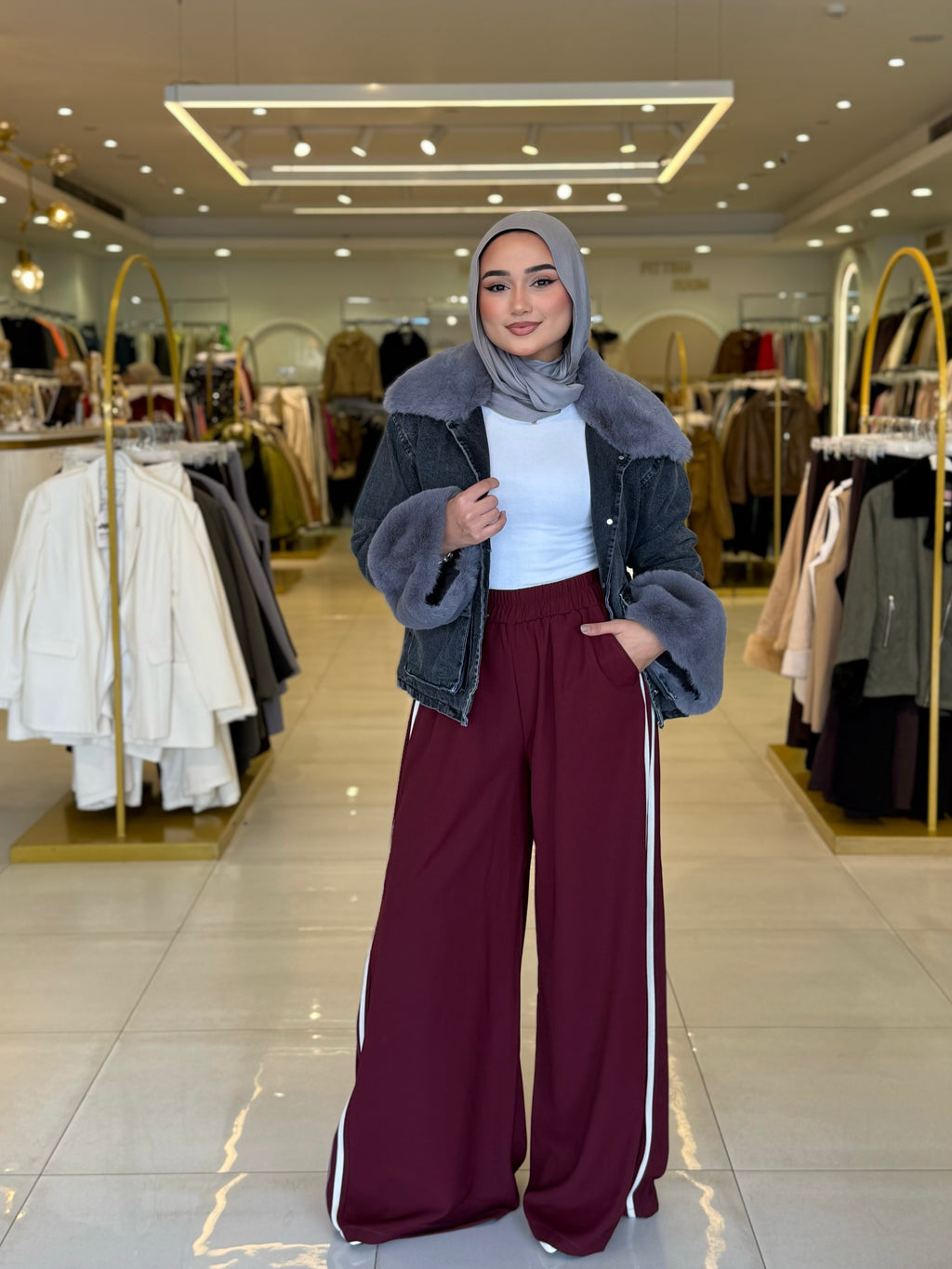 Queen Denim Jacket Frosted Dark Silver