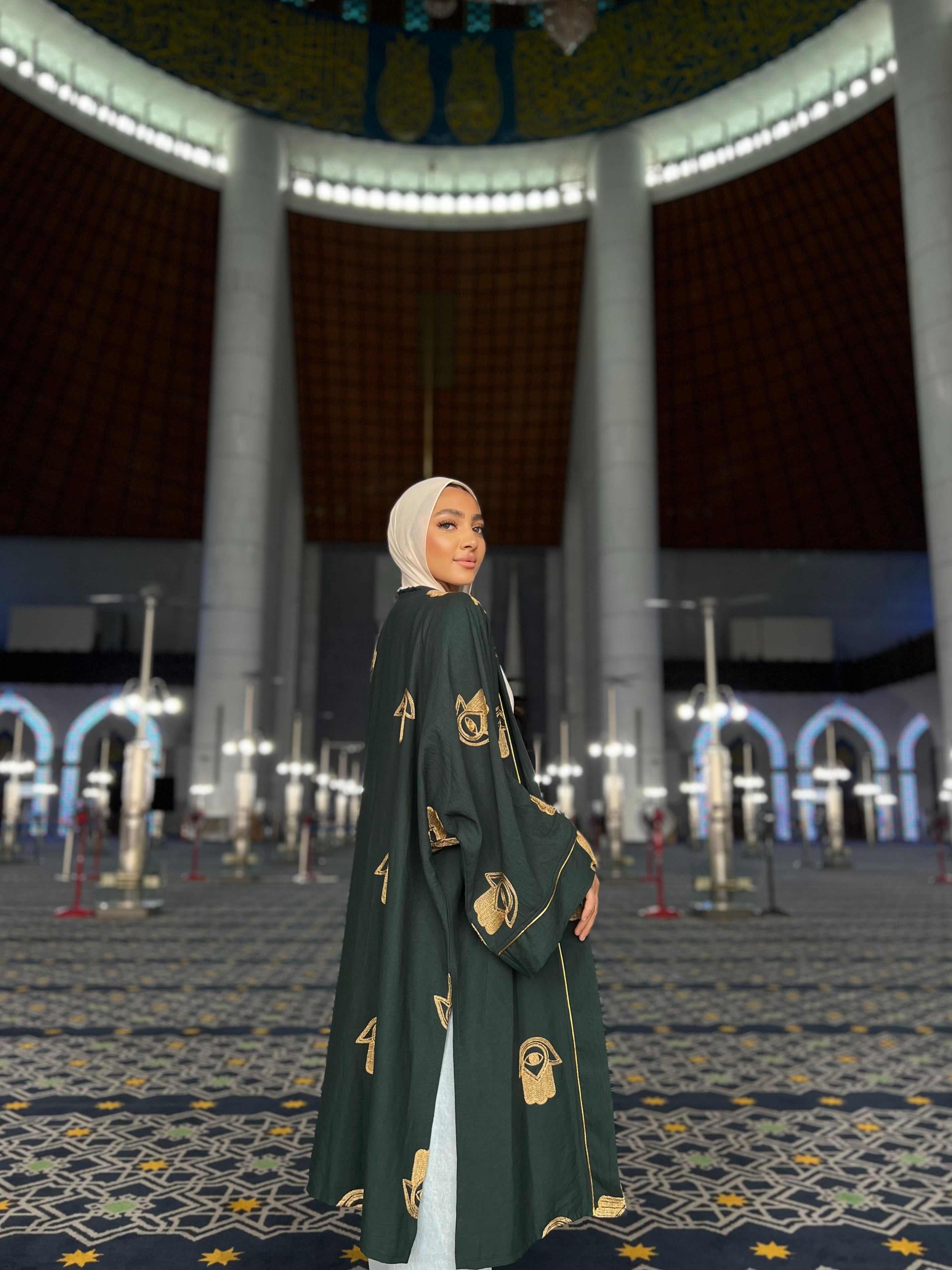 Golden eye khamsa Kimono