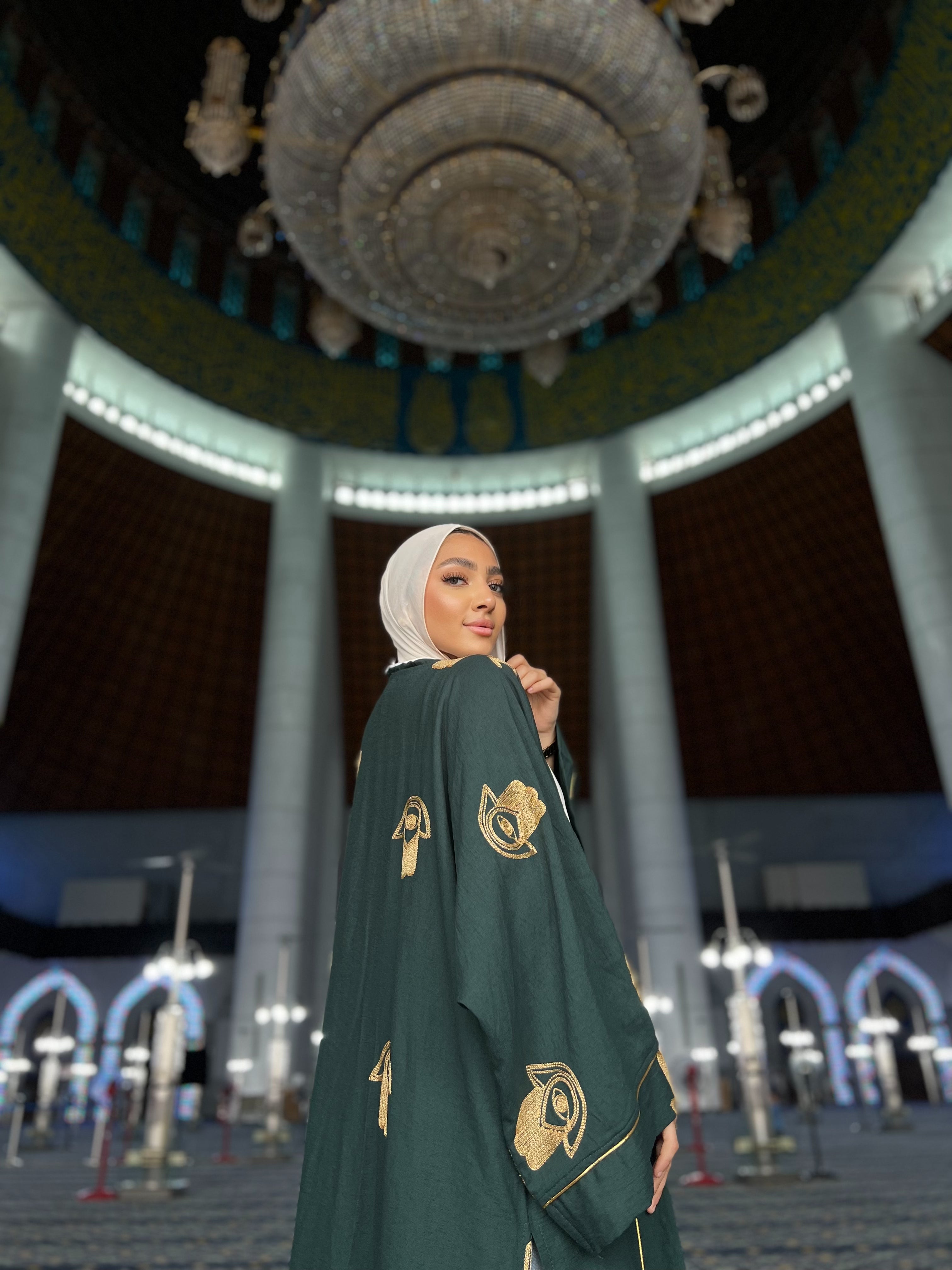 Golden eye khamsa Kimono