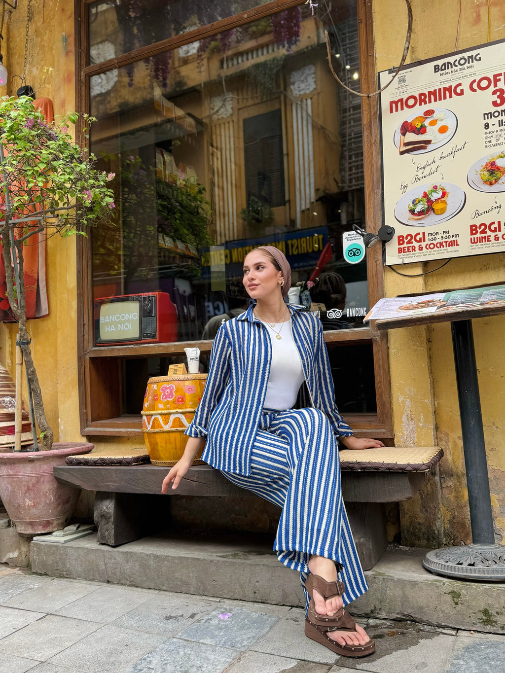 Stripes Summer Knits Pants
