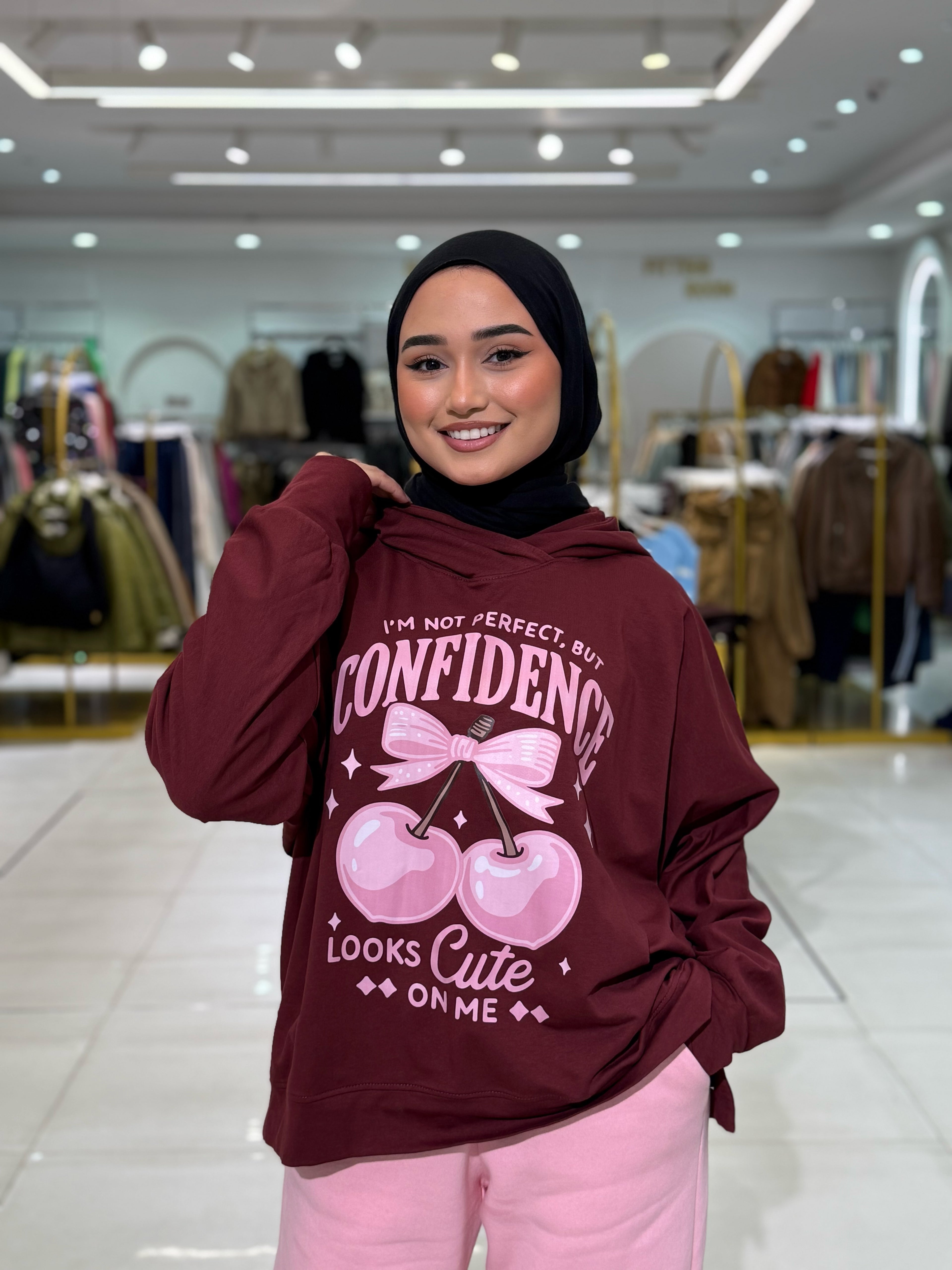 Confidence Looks Cute Sweatshirt