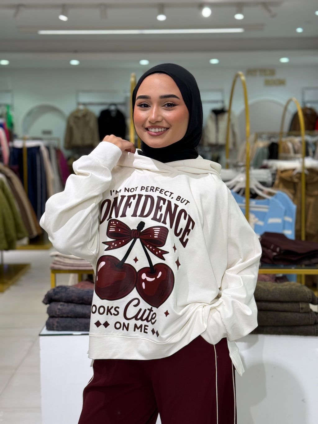 Confidence Looks Cute Sweatshirt