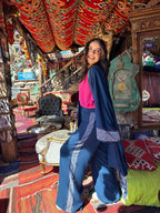 New Arabian Trim Kimono Navy Sahara
