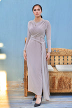 The Infinity Wrap Dress Oatmeal