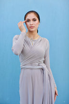 The Infinity Wrap Dress Oatmeal
