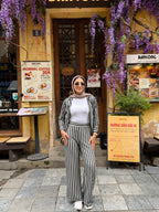 Stripes Summer Knits Pants